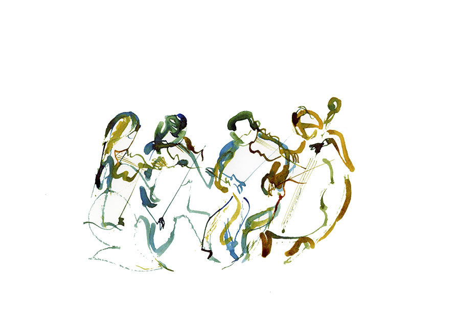 The String Quartet (Gerard de Bruyne), postcards